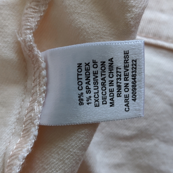 ELLE Women's XS Light Pink Button-up Jean Jacket - Picture 10 of 11